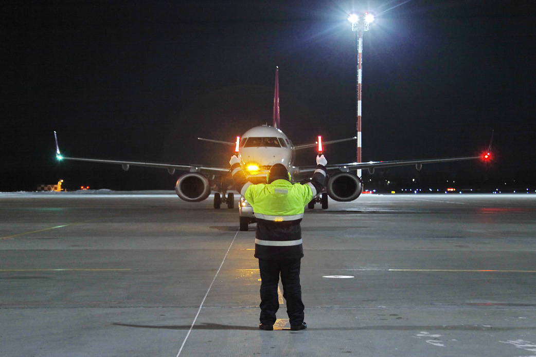 Авиакомпания Hunnu Air выполнила первый в истории международного аэропорта Хабаровск рейс в Улан-Батор 